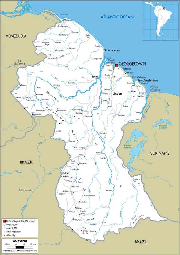 ROAD Map of Guyana