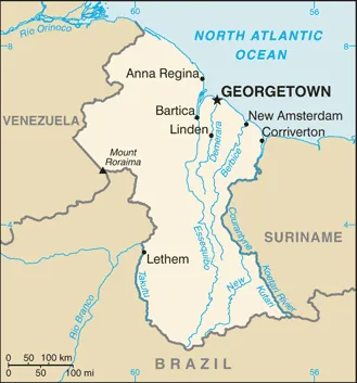 SIMPLE Map of Guyana