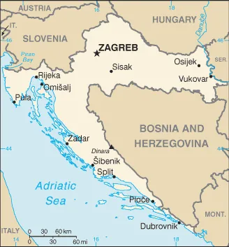 SIMPLE Map of Croatia