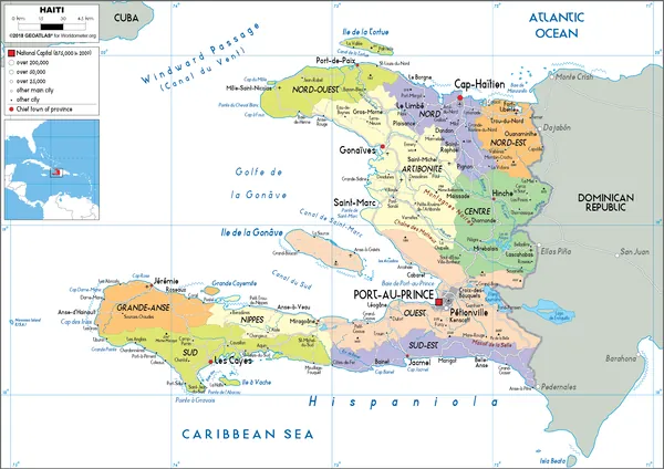 POLITICAL Map of Haiti