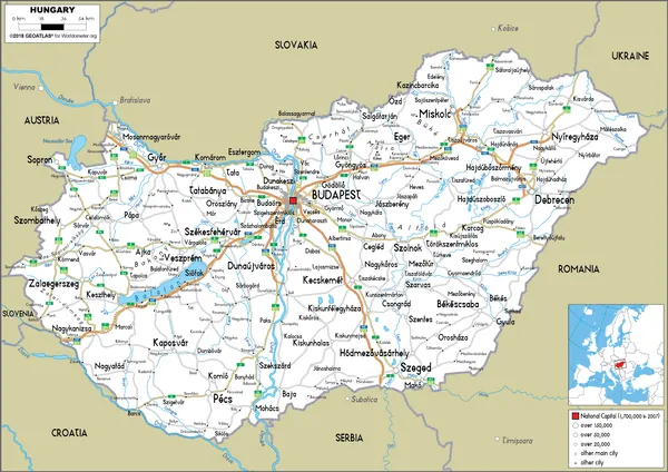 ROAD Map of Hungary