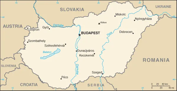 SIMPLE Map of Hungary