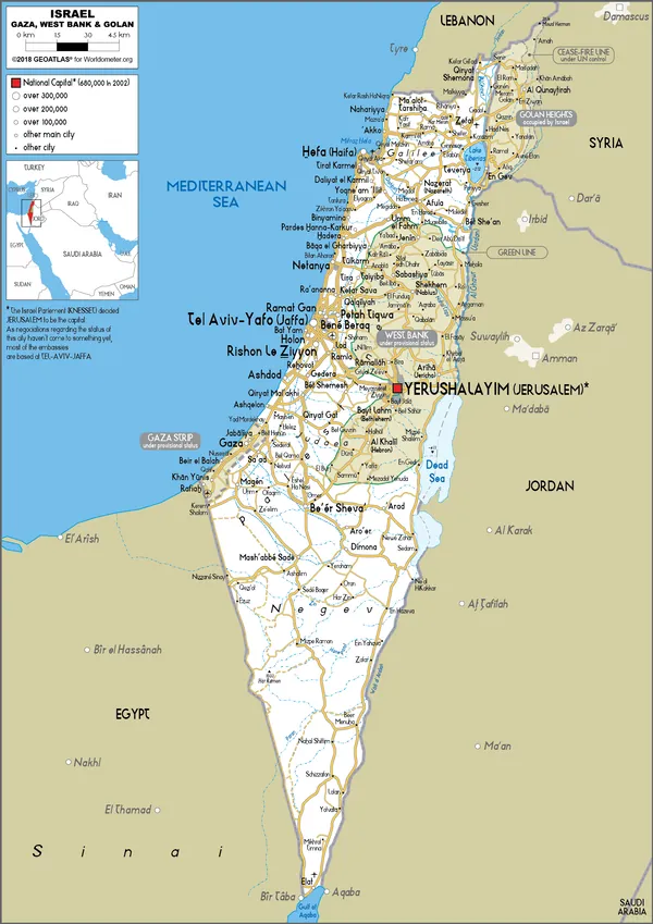 ROAD Map of Israel
