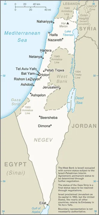 SIMPLE Map of Israel