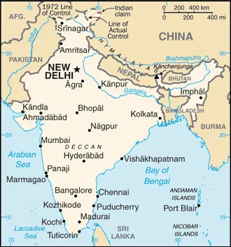 SIMPLE Map of India