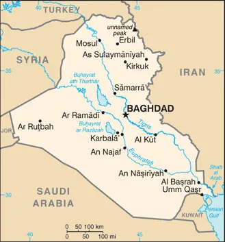 SIMPLE Map of Iraq