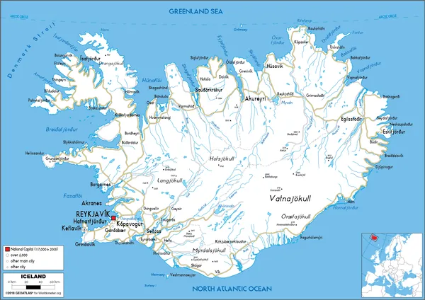 ROAD Map of Iceland