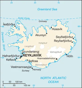 SIMPLE Map of Iceland