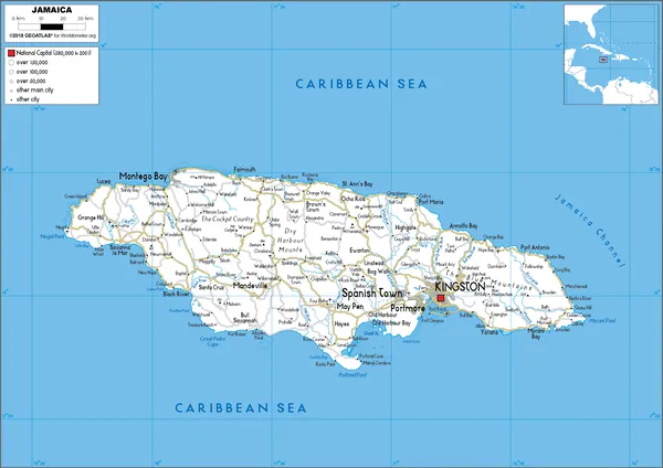 ROAD Map of Jamaica