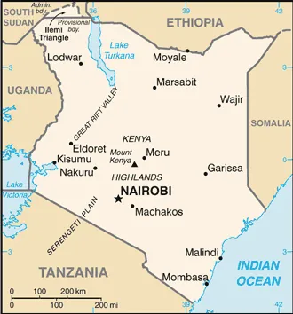 SIMPLE Map of Kenya
