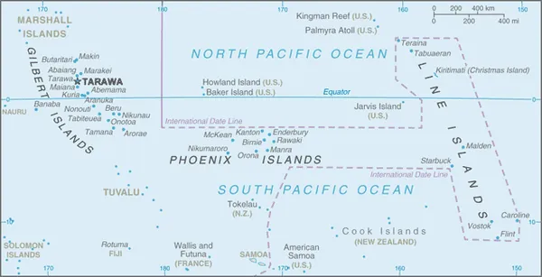 SIMPLE Map of Kiribati