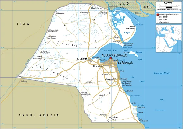 ROAD Map of Kuwait