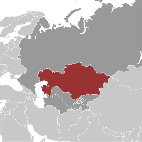 LOCATOR Map of Kazakhstan