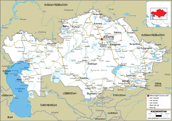 ROAD Map of Kazakhstan