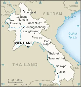 SIMPLE Map of Laos