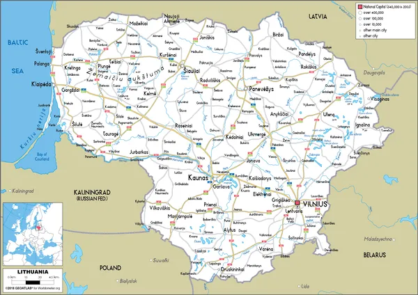 ROAD Map of Lithuania