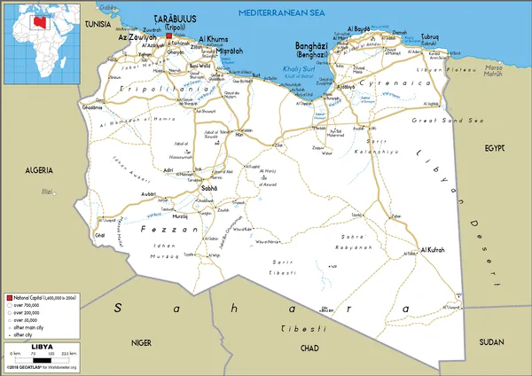 ROAD Map of Libya