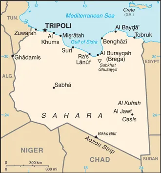 SIMPLE Map of Libya