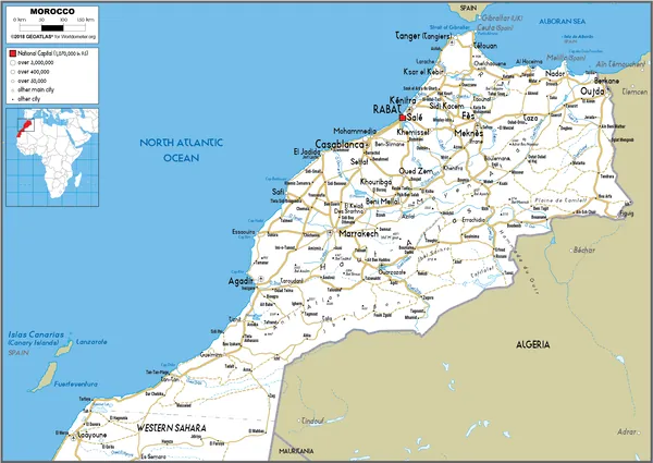 ROAD Map of Morocco