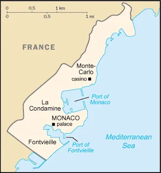 SIMPLE Map of Monaco