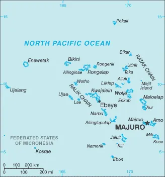 SIMPLE Map of the Marshall Islands