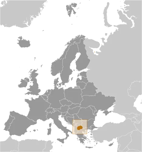 LOCATOR Map of the Republic of North Macedonia