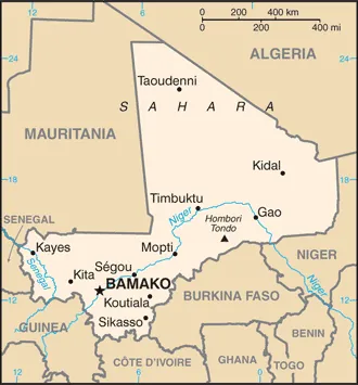 SIMPLE Map of Mali