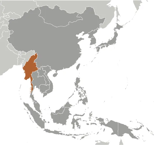 LOCATOR Map of Myanmar