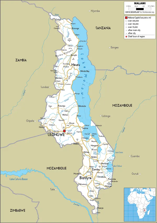 ROAD Map of Malawi