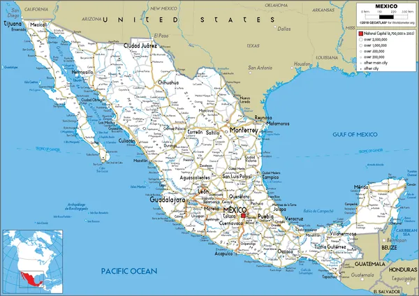ROAD Map of Mexico