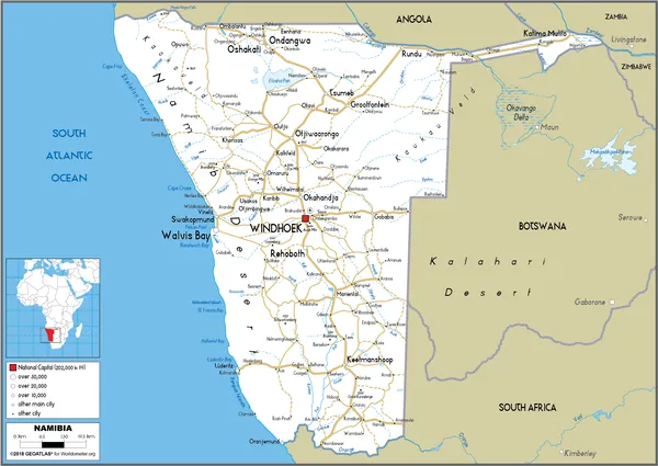 ROAD Map of Namibia