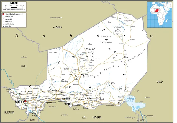 ROAD Map of Niger