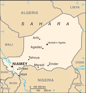 SIMPLE Map of Niger