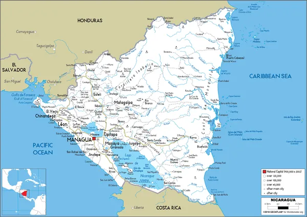 ROAD Map of Nicaragua