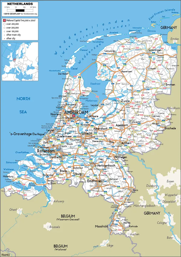 ROAD Map of the Netherlands