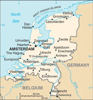 SIMPLE Map of the Netherlands