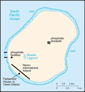 SIMPLE Map of Nauru