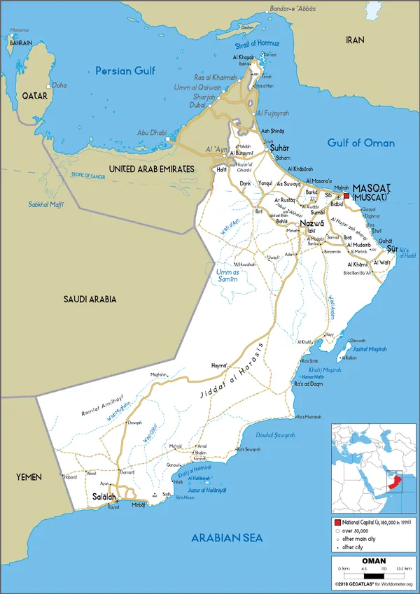 ROAD Map of Oman