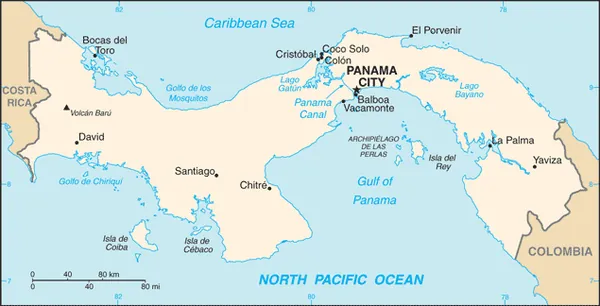 SIMPLE Map of Panama