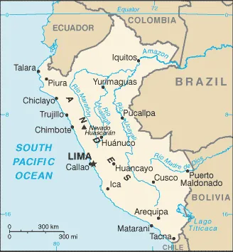 SIMPLE Map of Peru