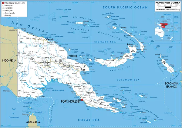 ROAD Map of Papua New Guinea