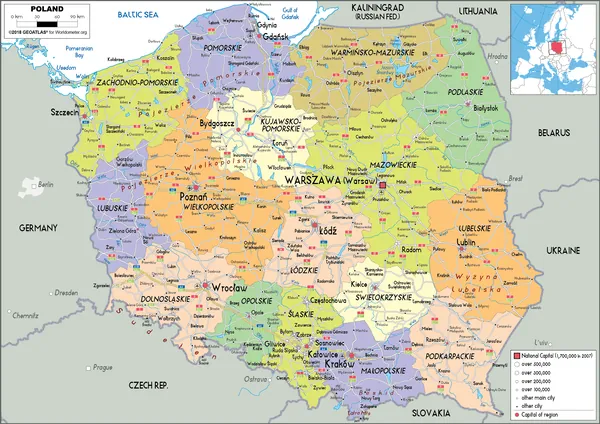 POLITICAL Map of Poland
