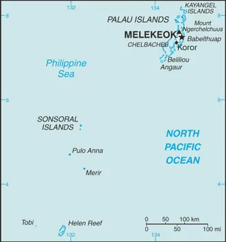 SIMPLE Map of Palau