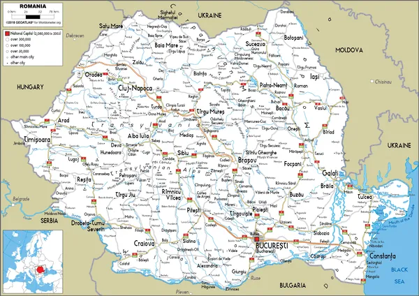 ROAD Map of Romania