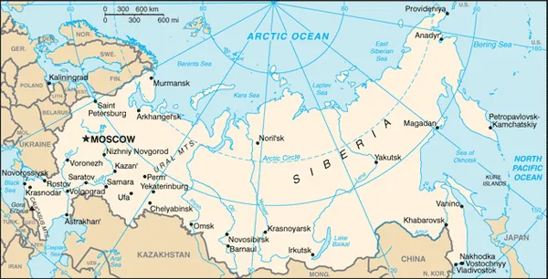 SIMPLE Map of Russia