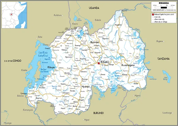 ROAD Map of Rwanda