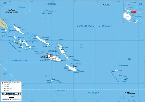ROAD Map of the Solomon Islands