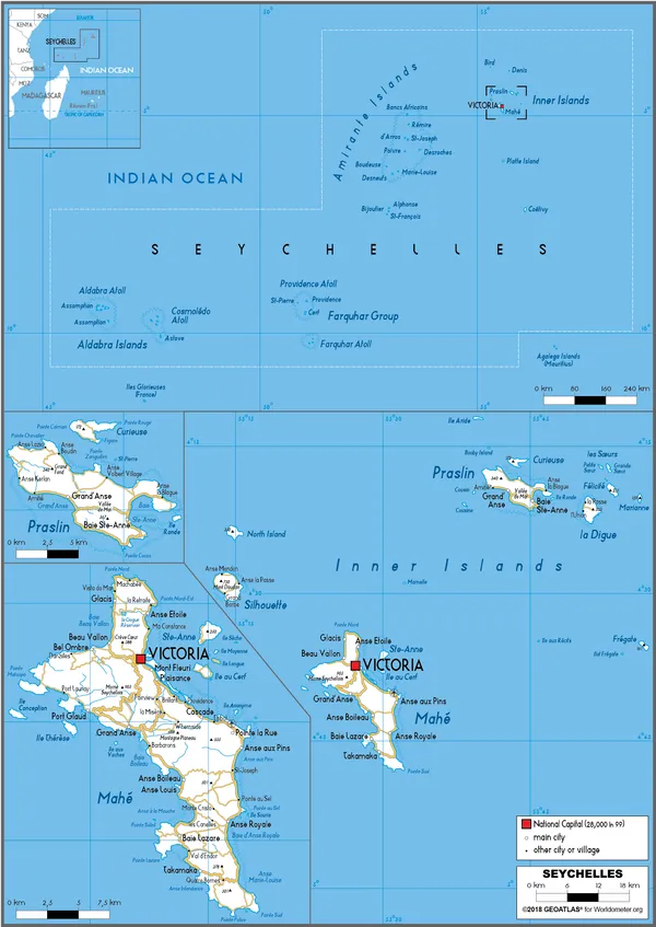 ROAD Map of Seychelles