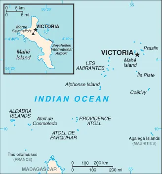 SIMPLE Map of Seychelles