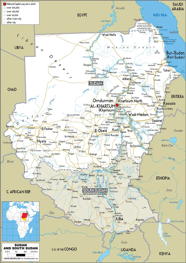 ROAD Map of Sudan